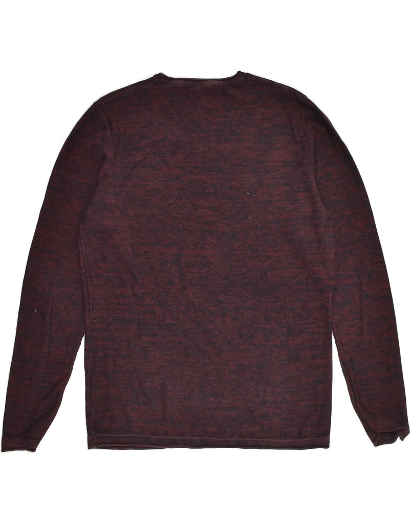 JACK & JONES Mens Crew Neck Jumper Sweater Medium Burgundy Cotton | Vintage Jack & Jones | Thrift | Second-Hand Jack & Jones | Used Clothing | Messina Hembry 