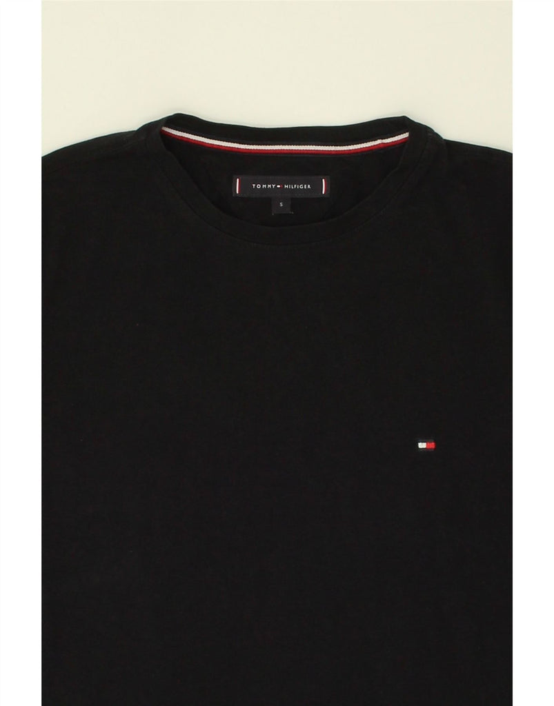 TOMMY HILFIGER Mens T-Shirt Top Small Black Cotton | Vintage Tommy Hilfiger | Thrift | Second-Hand Tommy Hilfiger | Used Clothing | Messina Hembry 