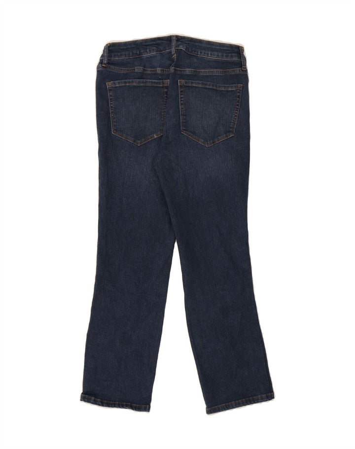 CHAPS Womens Mid Rise Cropped Jeans US 6 Medium W28 L25 Navy Blue Cotton Vintage Chaps and Second-Hand Chaps from Messina Hembry 