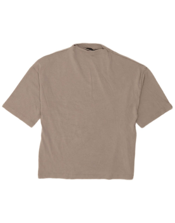 Zara Womens Oversized T-Shirt Top UK 10 Small Grey