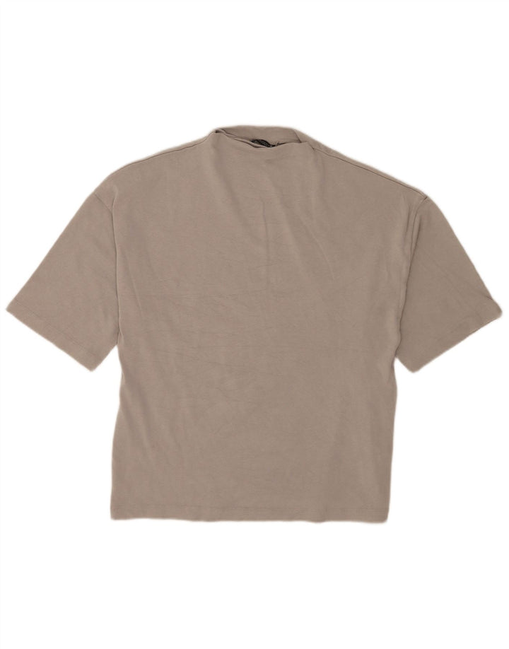 Zara Womens Oversized T-Shirt Top UK 10 Small Grey
