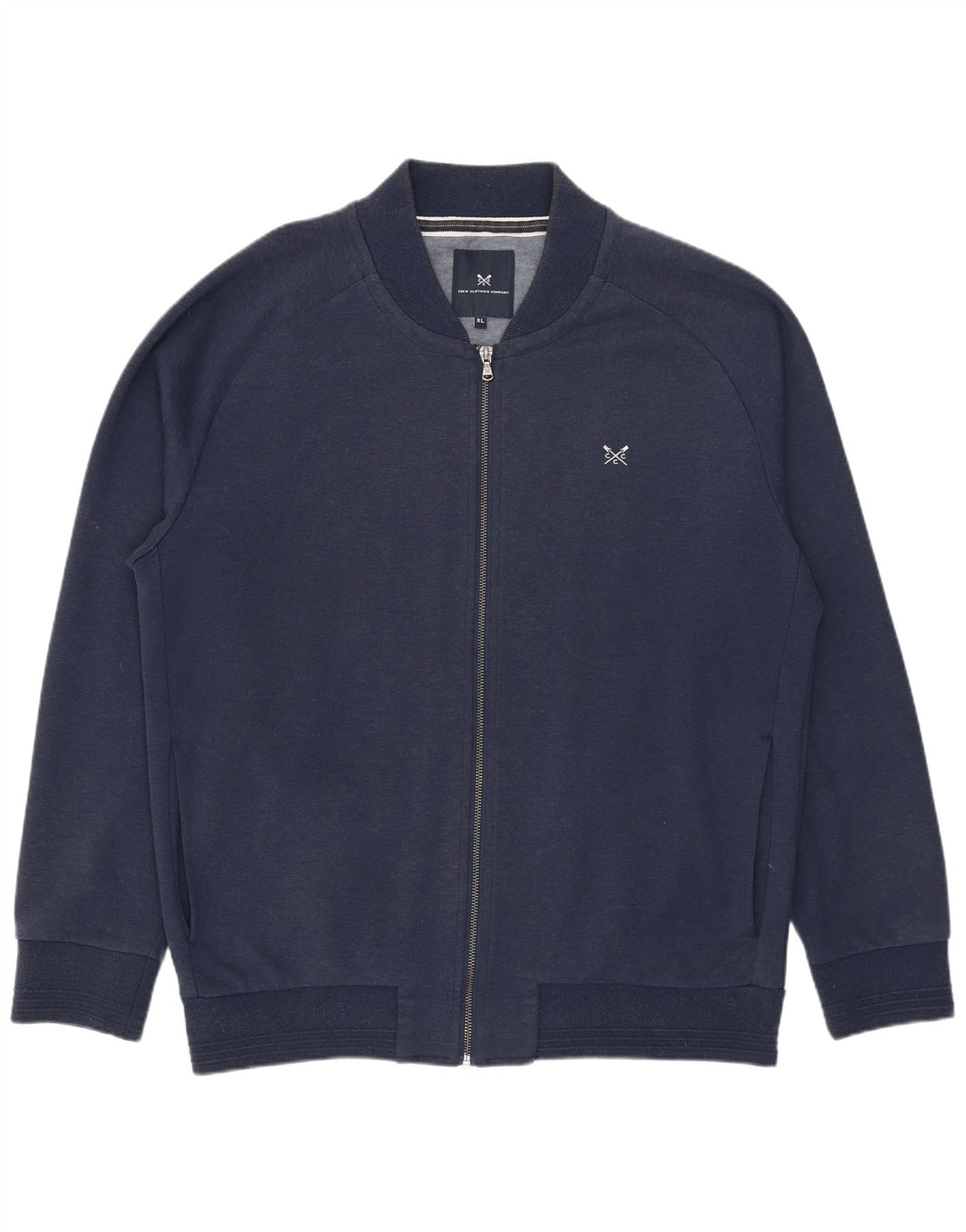 Crew Clothing Mens Tracksuit Top Jacket XL Navy Blue Polyester