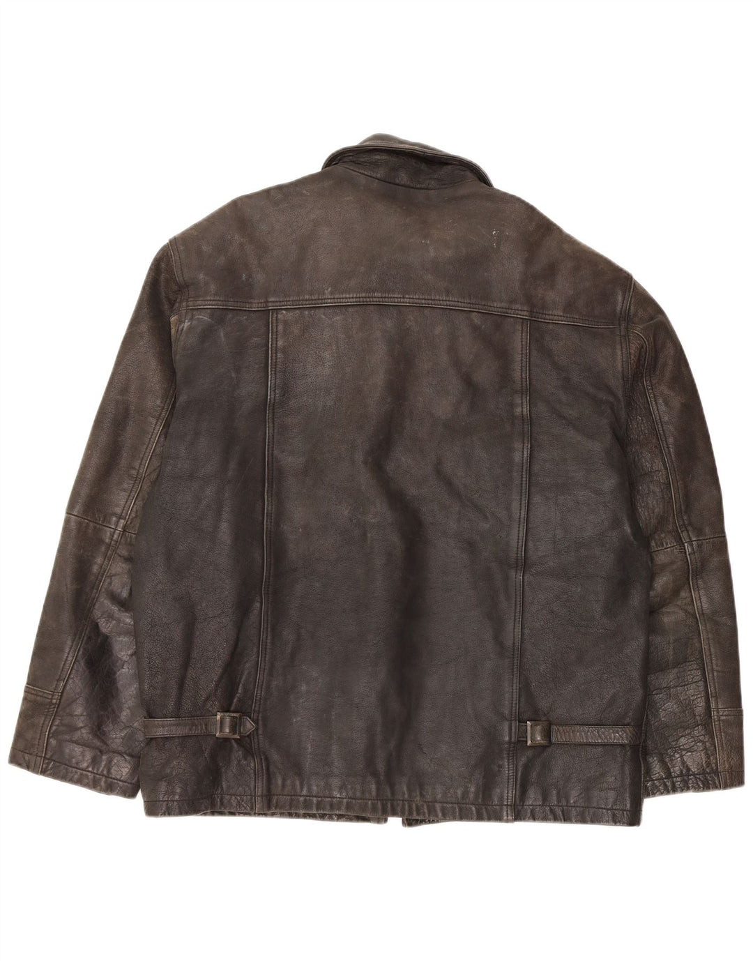 Tauri Mens Leather Jacket UK 42 XL Black Leather