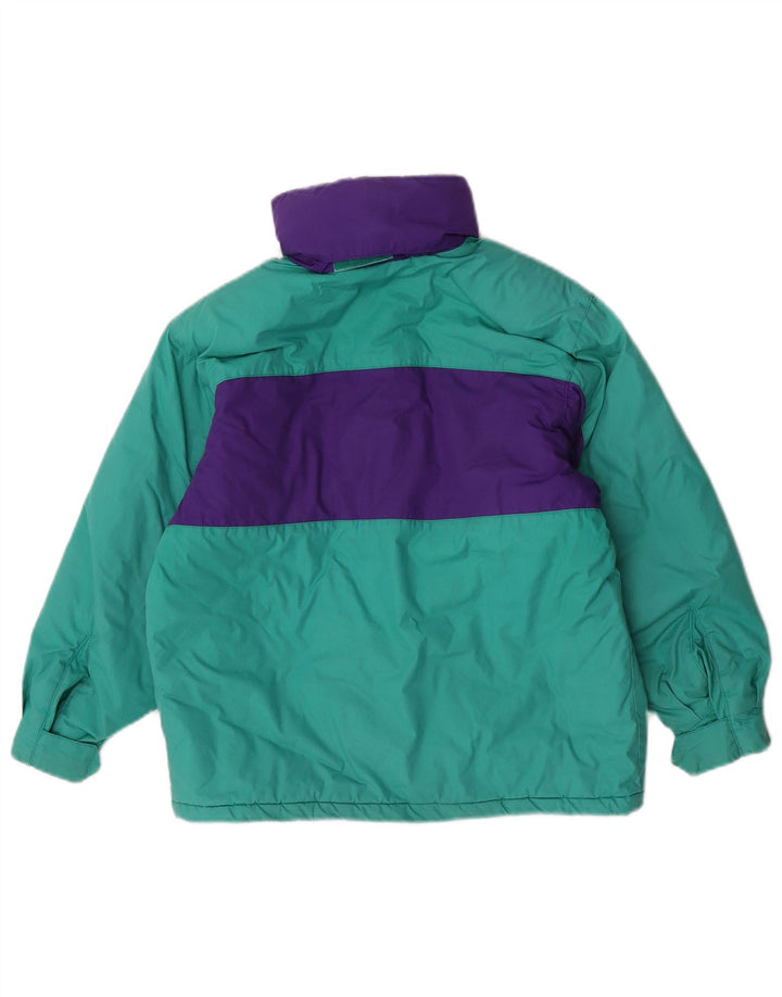 Fila Boys Graphic Hooded Padded Jacket 9-10 Years Green Colourblock