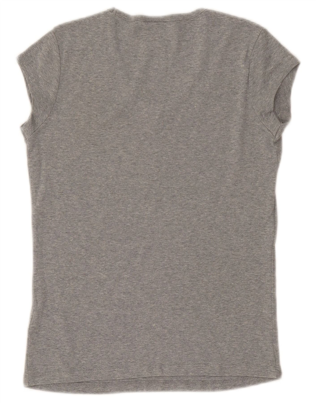 Nike Womens T-Shirt Top UK 10/12 Medium Grey Flecked Cotton
