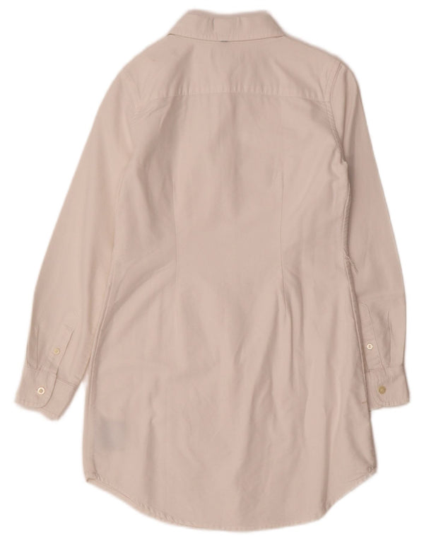 RALPH LAUREN Girls Shirt Dress 7-8 Years White Cotton