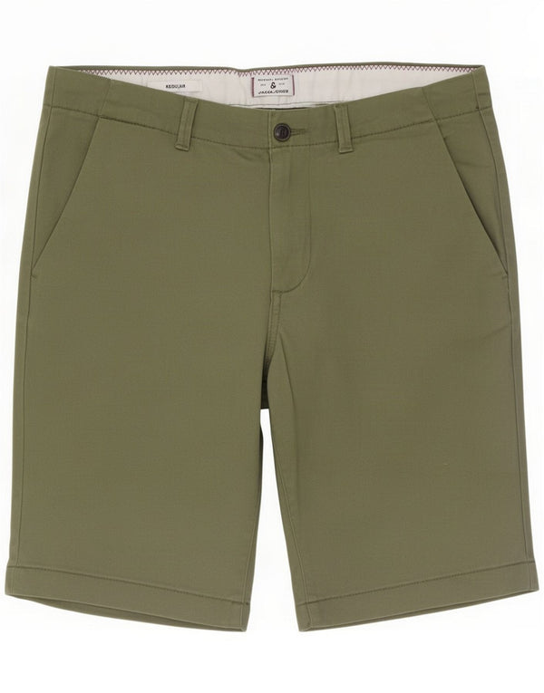 Jack & Jones Mens Chino Shorts Medium W32 Green Cotton