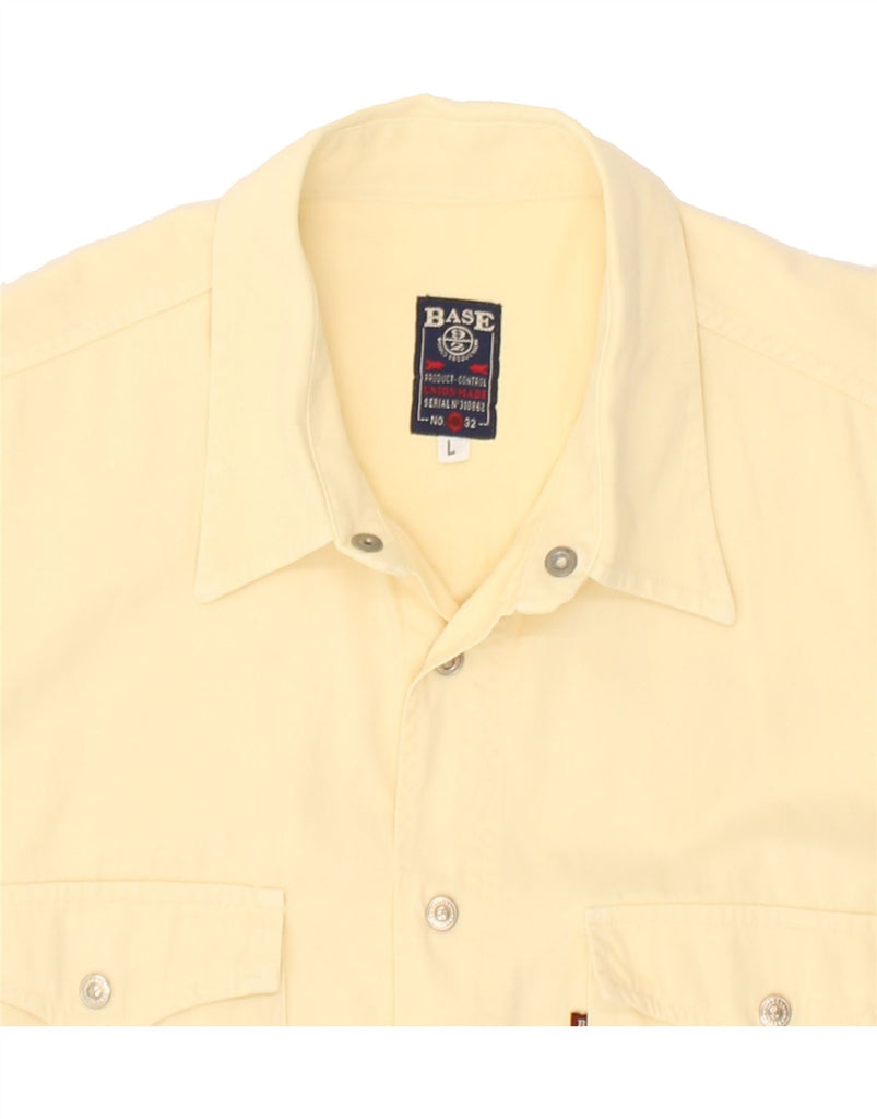 BASE 92 Mens Shirt Large Yellow | Vintage Base 92 | Thrift | Second-Hand Base 92 | Used Clothing | Messina Hembry 