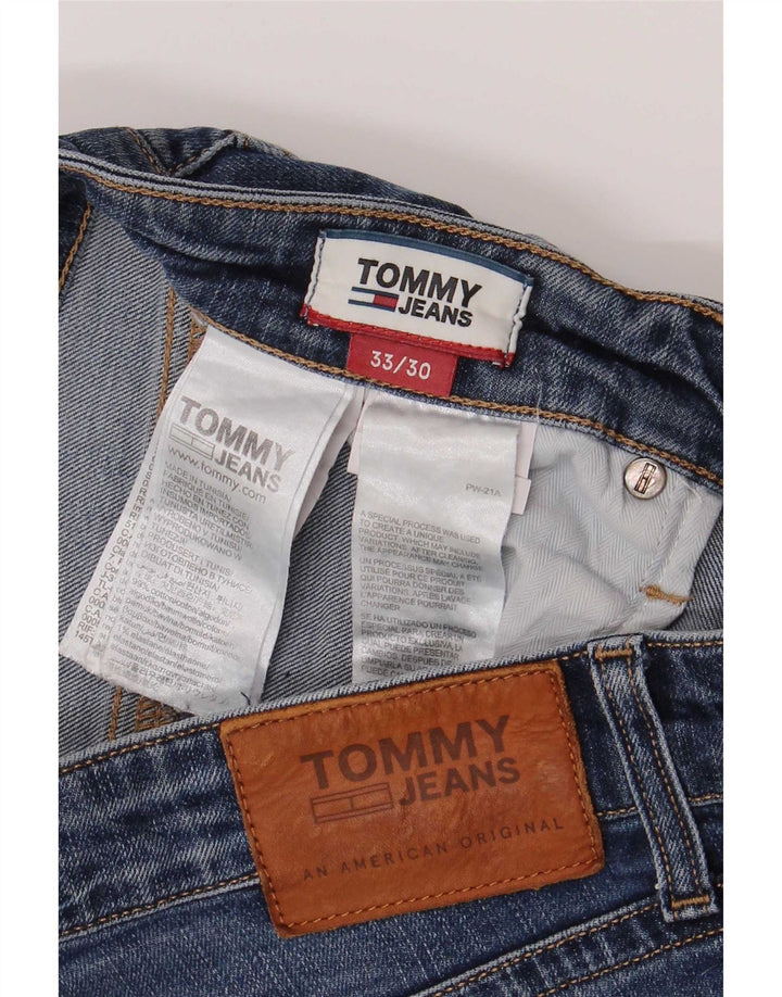 Tommy Hilfiger Mens Straight Jeans W33 L30 Blue Cotton