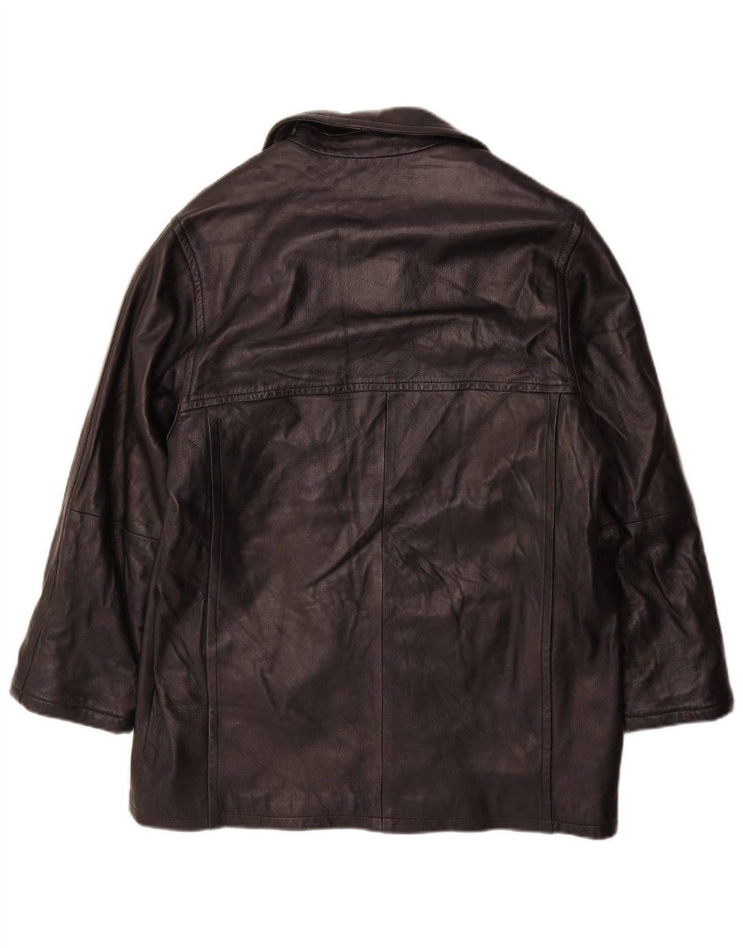 Dario Vetti Mens Leather Jacket IT 50 Large Black Leather