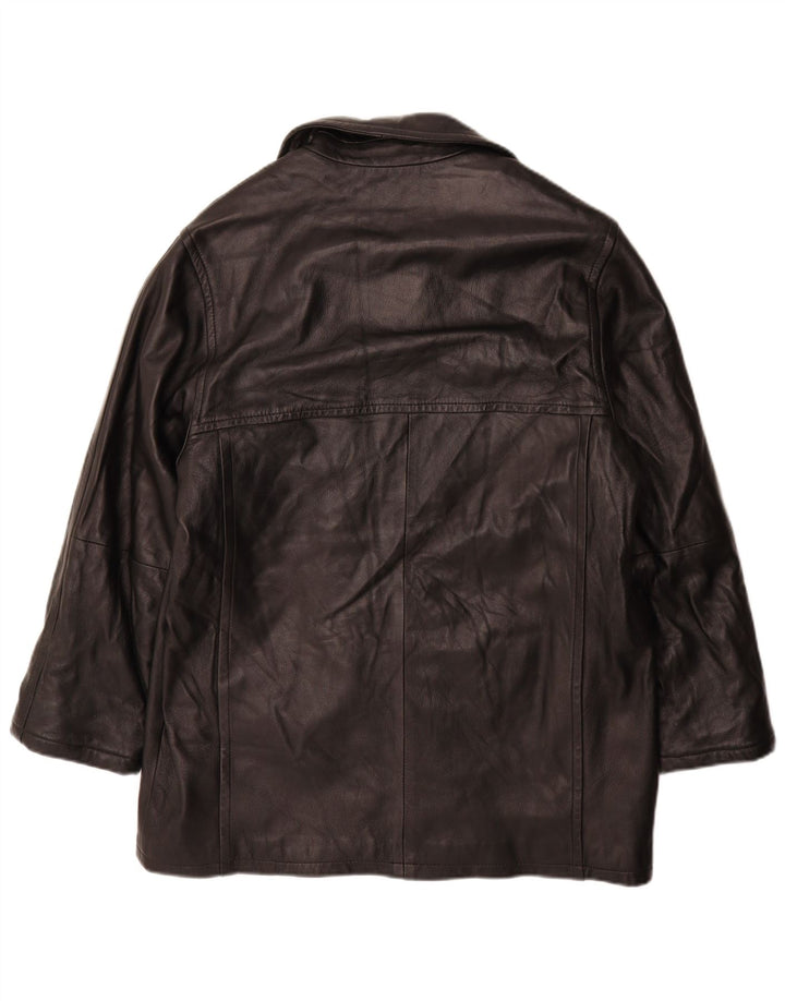 Dario Vetti Mens Leather Jacket IT 50 Large Black Leather