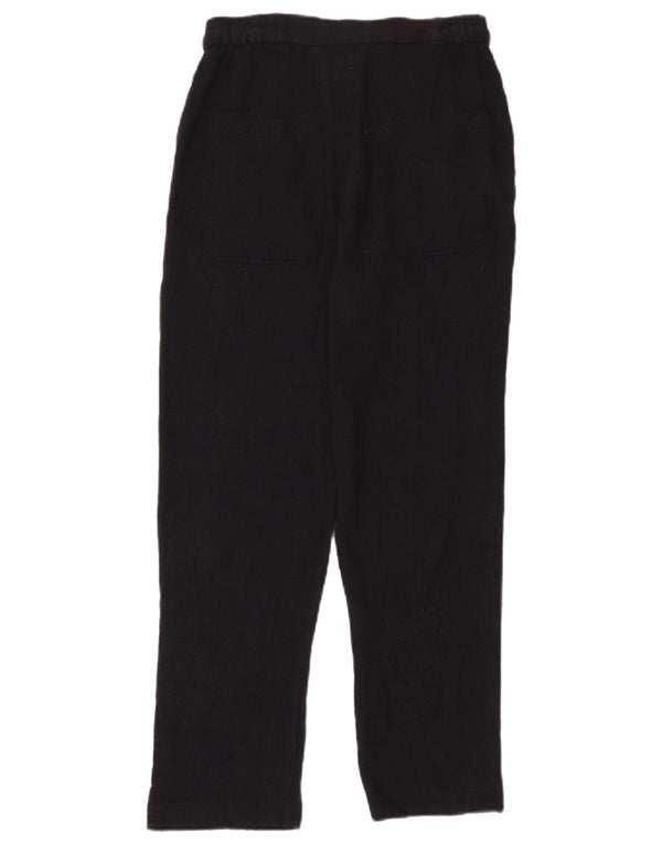 Zara Womens High Waist Straight Chino Trousers Small W26 L26 Black