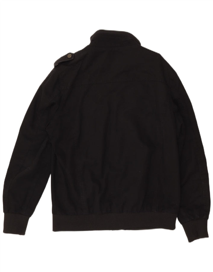 WENVEN Mens Utility Jacket UK 40 Large Black Cotton