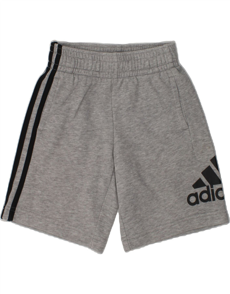 ADIDAS Boys Graphic Sport Shorts 3-4 Years 2XS Grey | Vintage Adidas | Thrift | Second-Hand Adidas | Used Clothing | Messina Hembry 