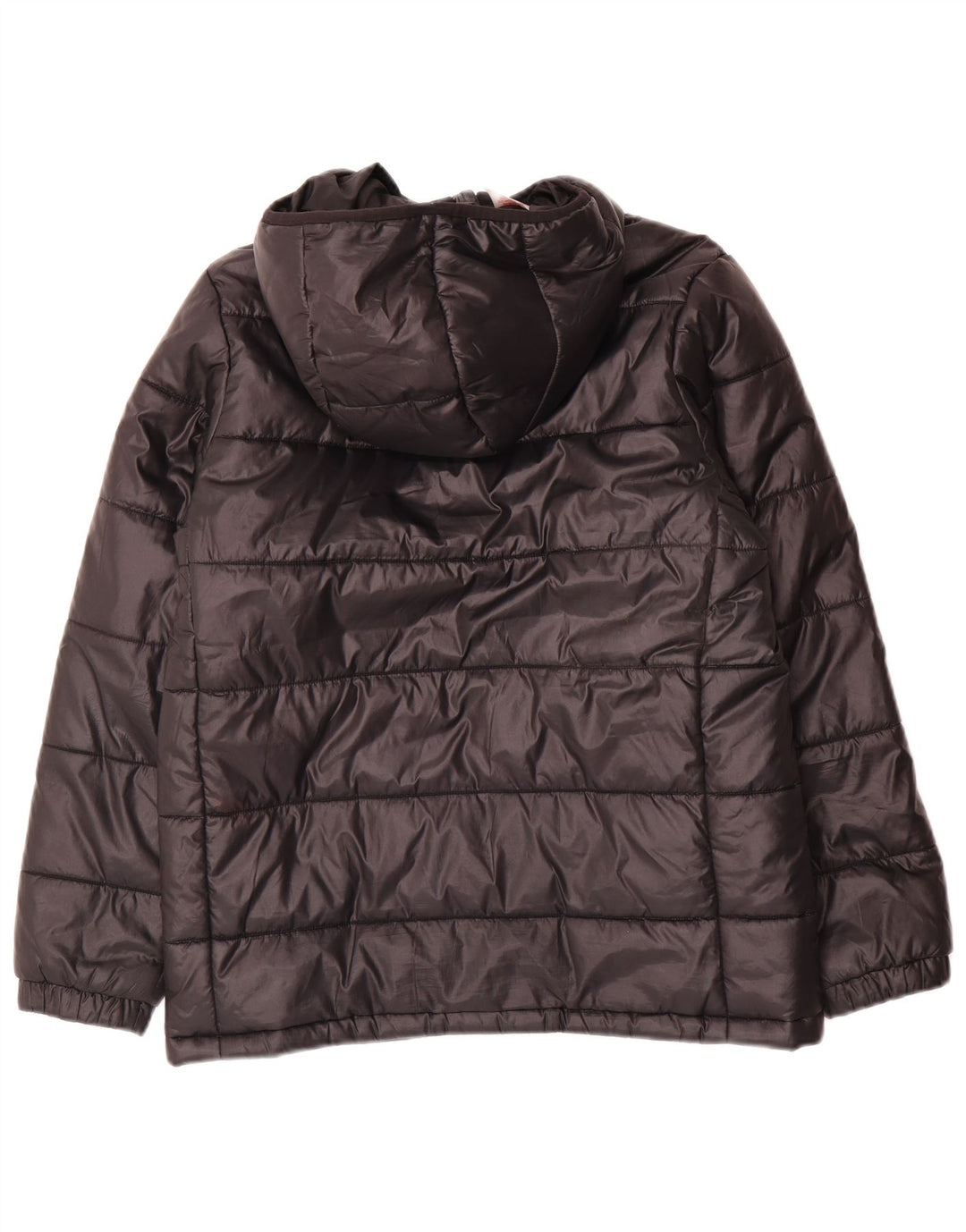 Adidas Boys Hooded Padded Jacket 11-12 Years Black Polyester