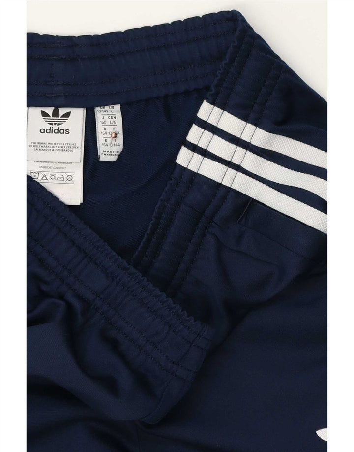 Adidas Boys Tracksuit Trousers Joggers 13-14 Years  Navy Blue Polyester