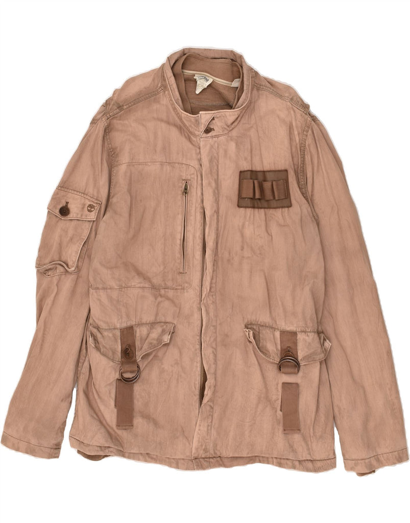 TIMBERLAND Mens Utility Jacket UK 44 2XL Beige Cotton | Vintage Timberland | Thrift | Second-Hand Timberland | Used Clothing | Messina Hembry 