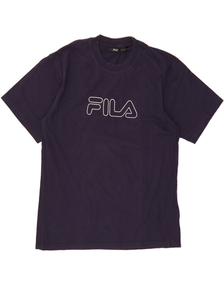 FILA Mens Graphic T-Shirt Top Large Navy Blue Cotton Vintage Fila and Second-Hand Fila from Messina Hembry 
