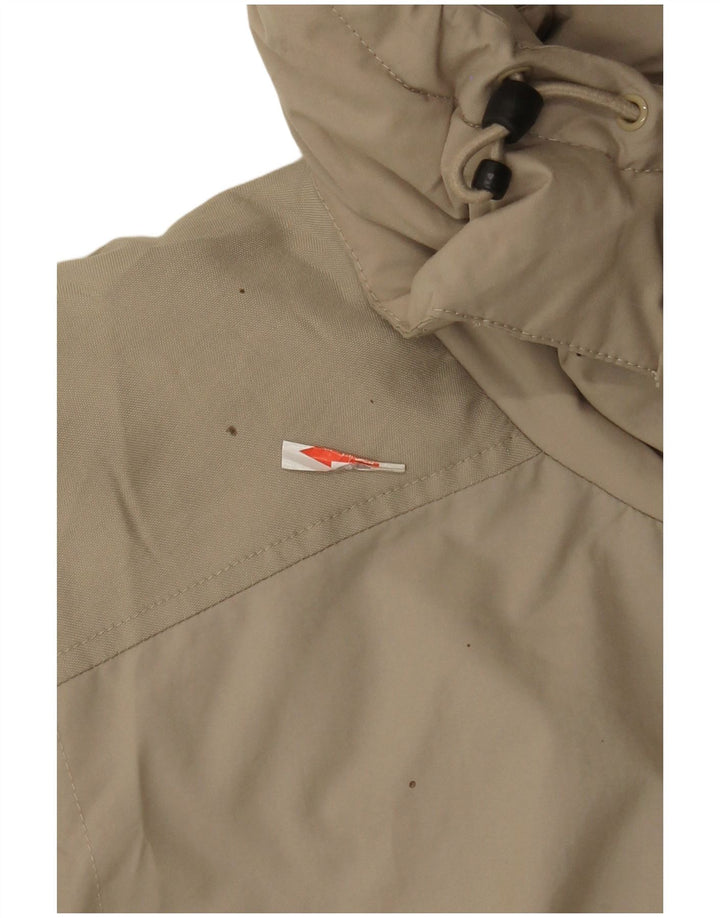 Nike Mens Hooded Windbreaker Jacket UK 42/44 Large Beige Polyester