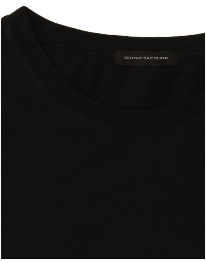 SERGIO TACCHINI Womens Top Long Sleeve UK 14 Medium Black