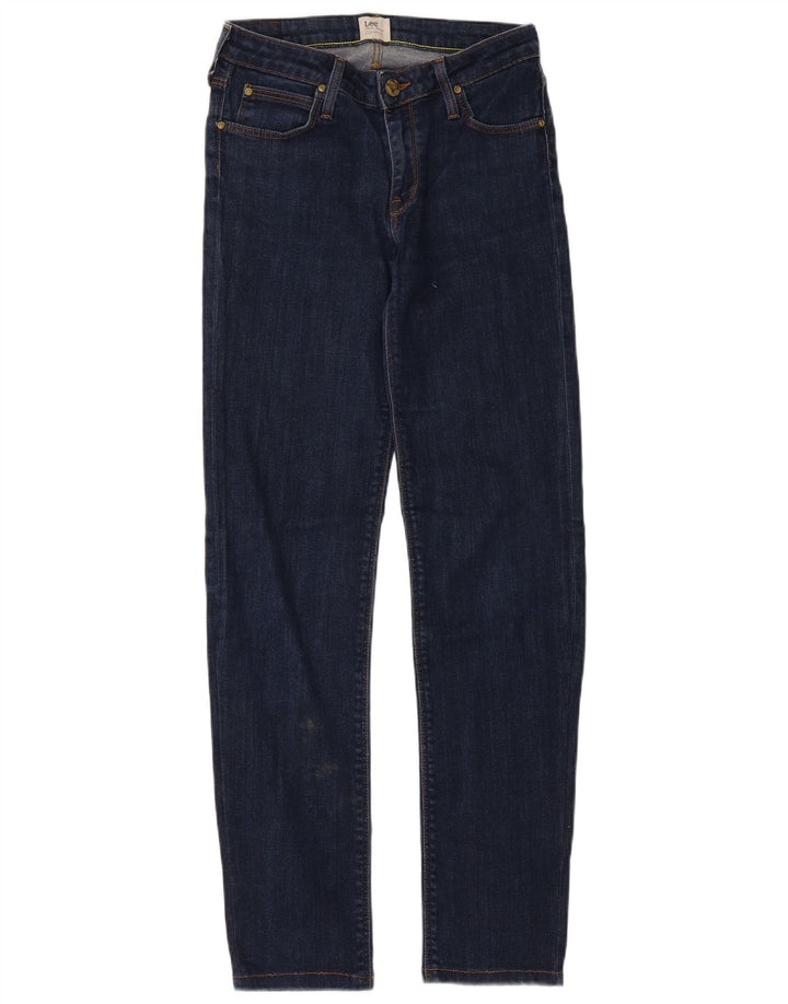 Lee Womens Marion Straight Jeans W27 L33 Navy Blue Cotton