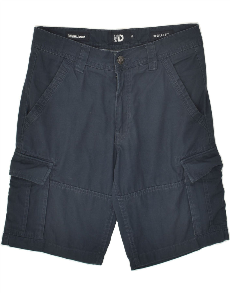 DACK'S Mens Regular Fit Cargo Shorts IT 46 Small W30 Navy Blue Cotton Vintage Dack's and Second-Hand Dack's from Messina Hembry 