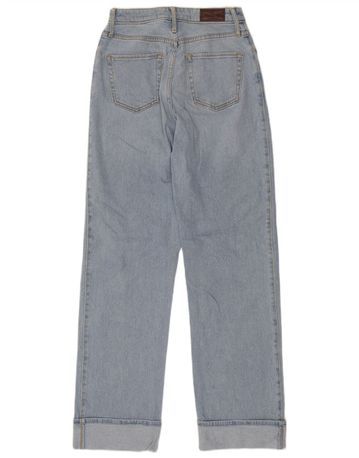HOLLISTER Womens High Rise Straight Jeans W25 L31  Blue Cotton