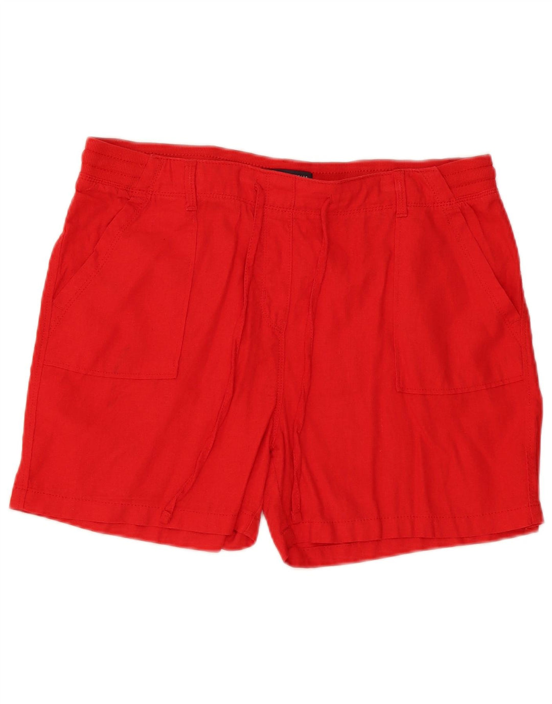 Marks & Spencer Womens Chino Shorts UK 14 Large W34 Red Flax