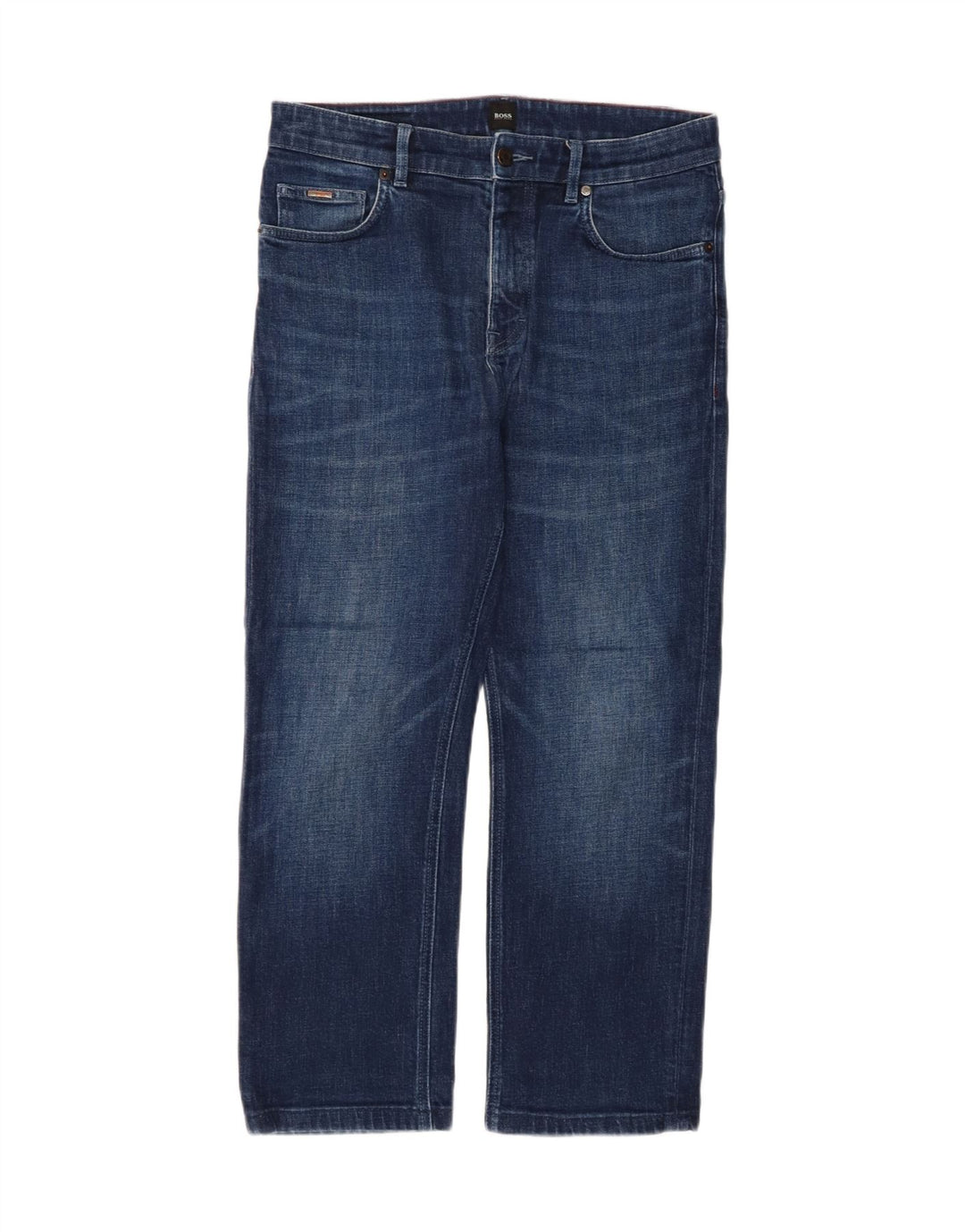 HUGO BOSS Mens Straight Jeans W30 L25 Navy Blue Cotton Vintage Hugo Boss and Second-Hand Hugo Boss from Messina Hembry 
