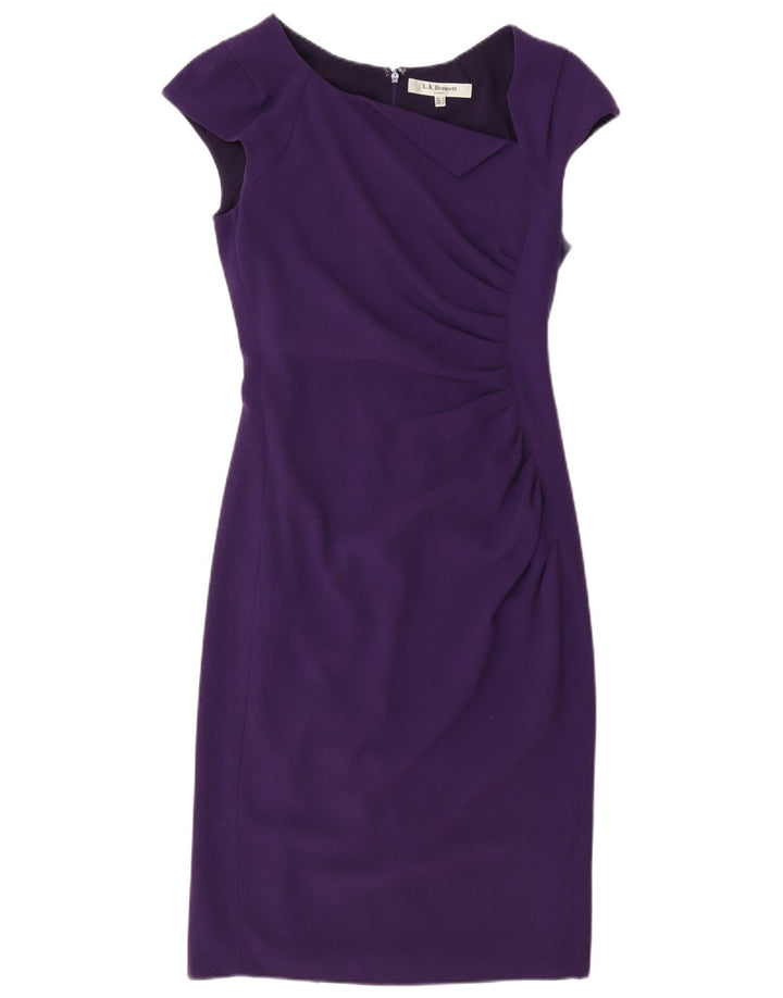L.K. Bennett Womens Sheath Dress UK 8 Small Purple Polyester