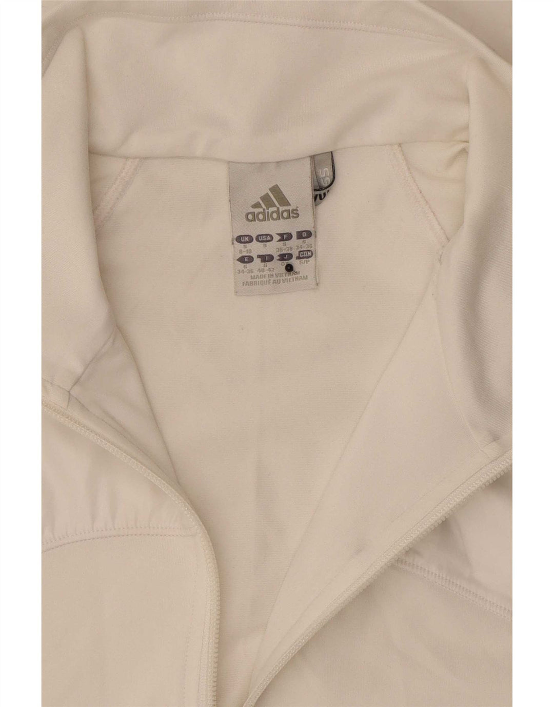 Adidas Womens Clima 365 Tracksuit Top Jacket UK 8/10 Small White Polyester