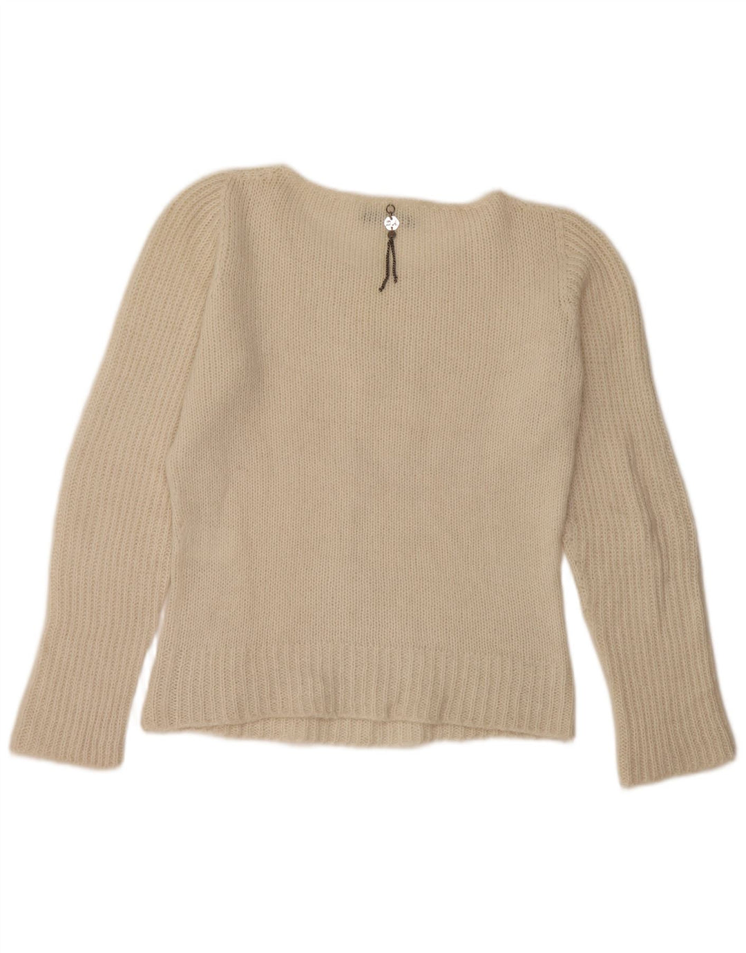 Daniele Alessandrini Womens Boat Neck Jumper Sweater IT 44 Medium White