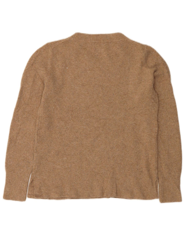 J. Crew Womens Boat Neck Jumper Sweater UK 8 Small Beige Acrylic
