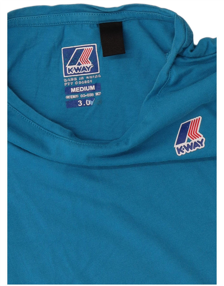 K-Way Womens T-Shirt Top UK 14 Medium Blue