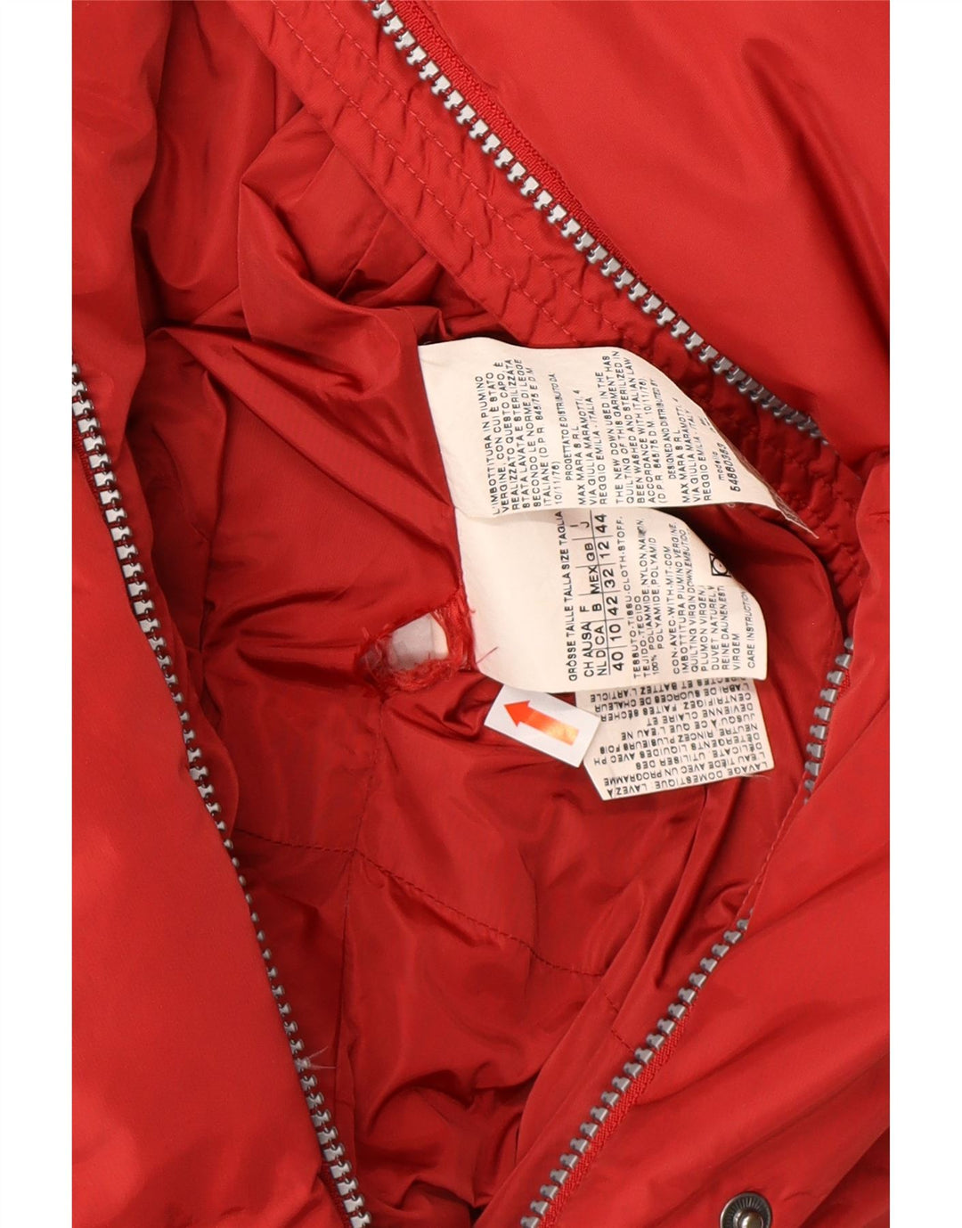 MAX MARA Womens Weekend Padded Jacket UK 12 Medium Red Polyamide Winter