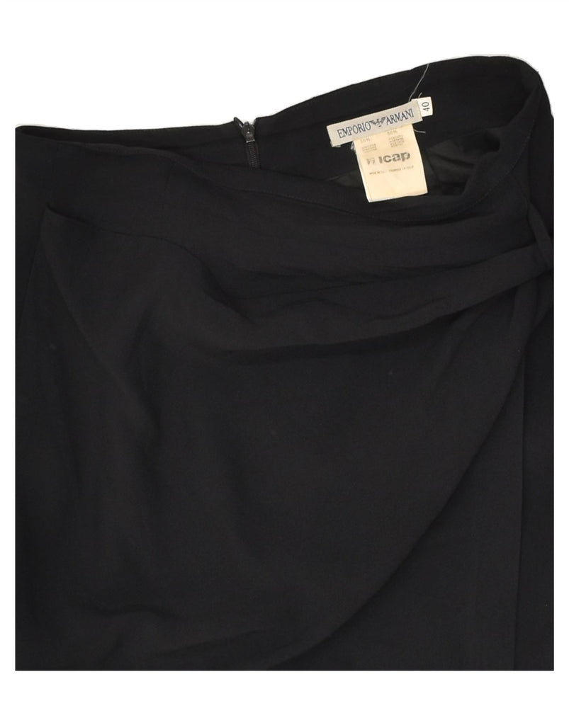 EMPORIO ARMANI Womens Pencil Skirt IT 40 Small W26  Black Viscose | Vintage Emporio Armani | Thrift | Second-Hand Emporio Armani | Used Clothing | Messina Hembry 