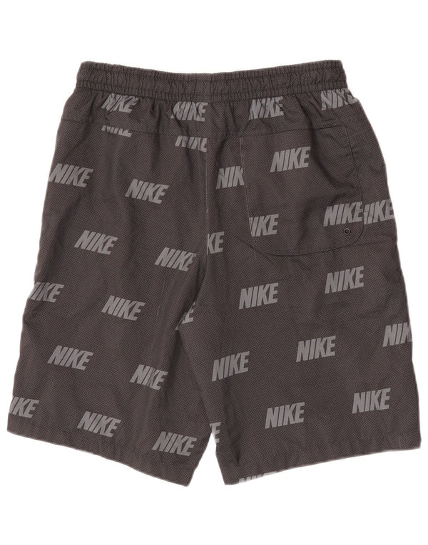 NIKE Boys Graphic Sport Shorts 13-14 Years XL Grey Spotted Polyester