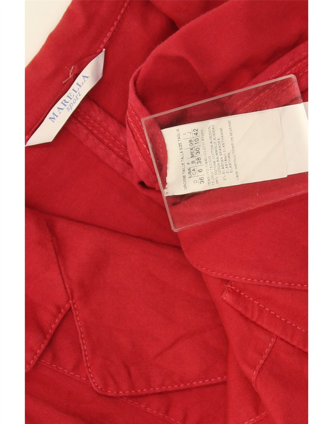 Marella Womens 2 Button Blazer Jacket UK 10 Small  Red Cotton