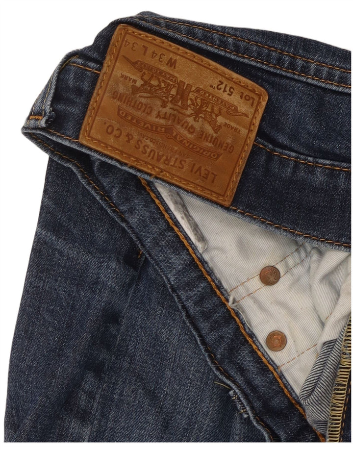 Levi's Mens 512 Slim Tapered Jeans W34 L28 Navy Blue