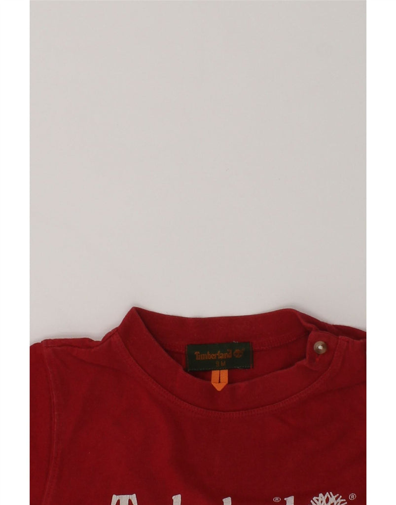 TIMBERLAND Baby Boys Graphic T-Shirt Top 6-9 Months Red Cotton | Vintage Timberland | Thrift | Second-Hand Timberland | Used Clothing | Messina Hembry 