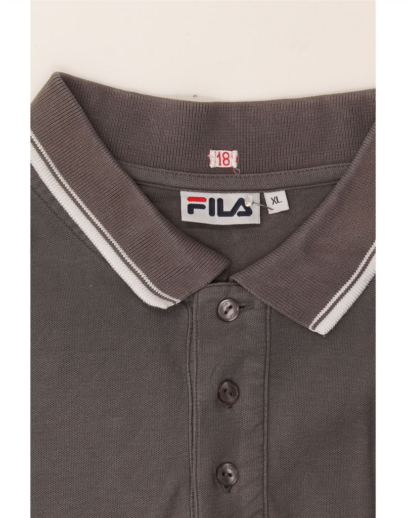 FILA Mens Polo Shirt XL Grey Cotton Vintage Fila and Second-Hand Fila from Messina Hembry 
