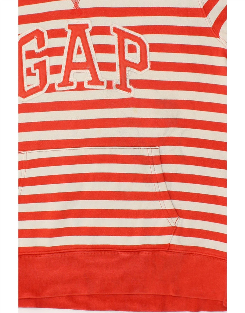 GAP Womens Graphic Hoodie Jumper UK 16 Large Red Striped | Vintage Gap | Thrift | Second-Hand Gap | Used Clothing | Messina Hembry 