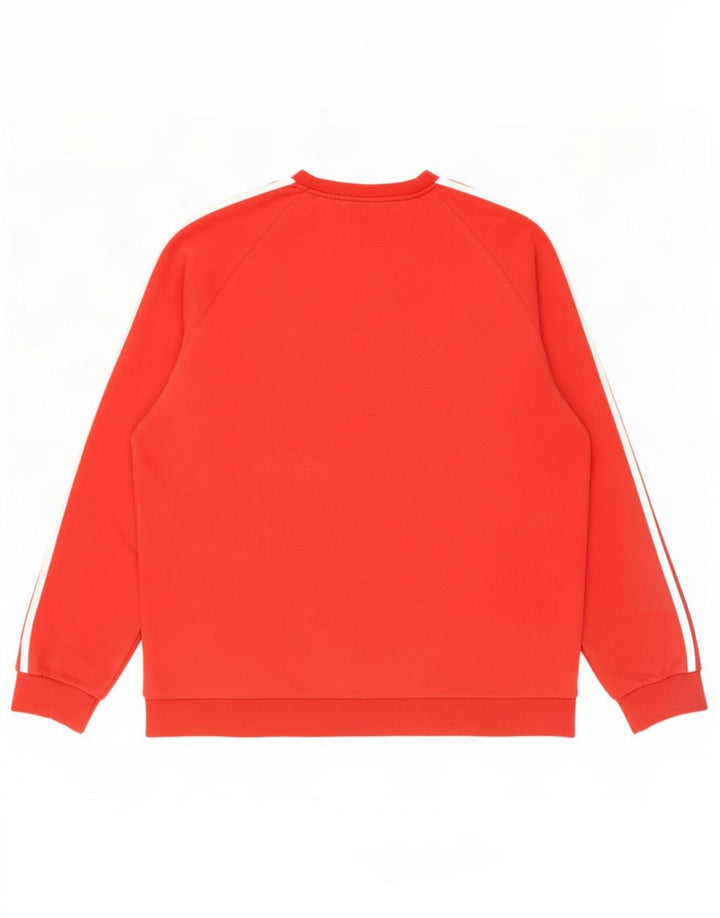 Adidas Mens Sweatshirt Jumper 2XL Red Cotton