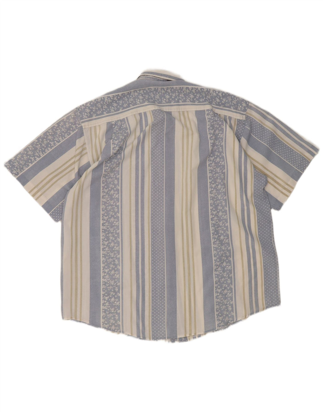John Peel Mens Short Sleeve Shirt XL Blue Striped