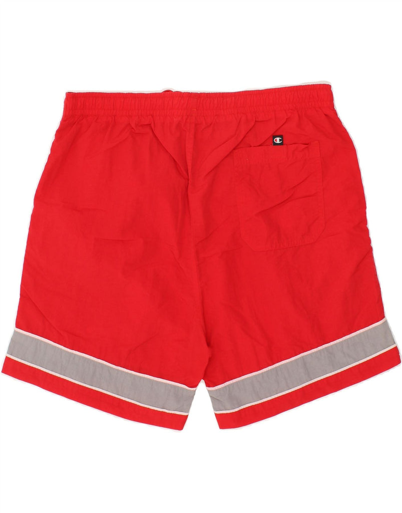 CHAMPION Mens Sport Shorts XL Red Colourblock | Vintage Champion | Thrift | Second-Hand Champion | Used Clothing | Messina Hembry 