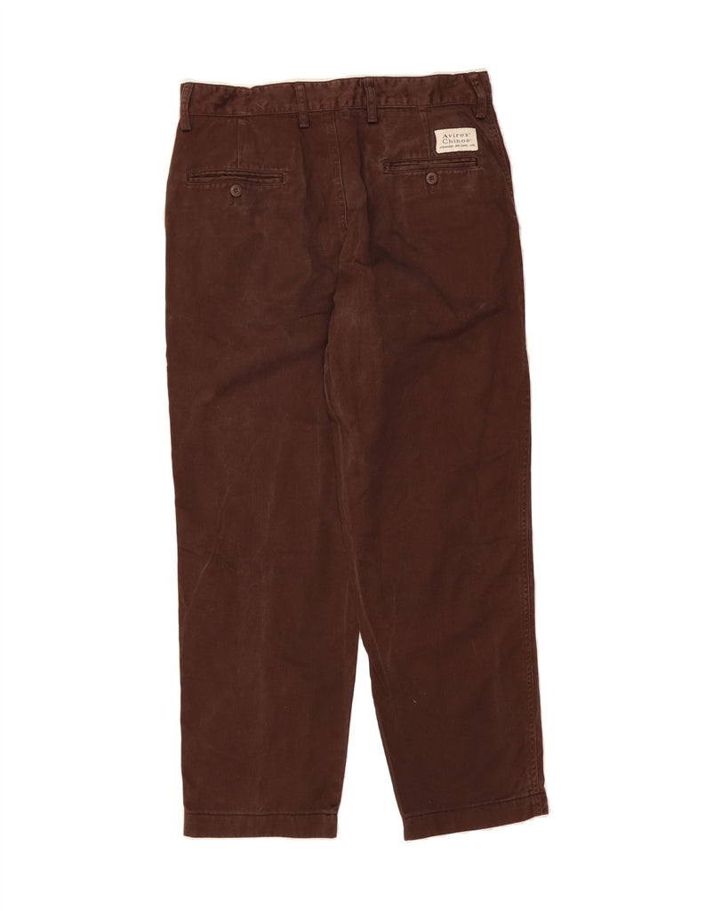 AVIREX Mens Straight Chino Trousers W32 L30 Brown Cotton Vintage Avirex and Second-Hand Avirex from Messina Hembry 