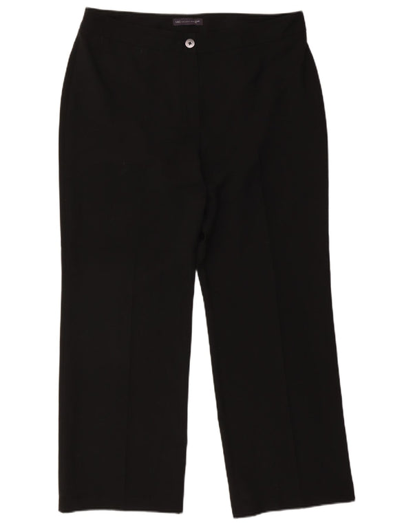 Marks & Spencer Womens Straight Casual Trousers UK 16 Large W34 L29 Black