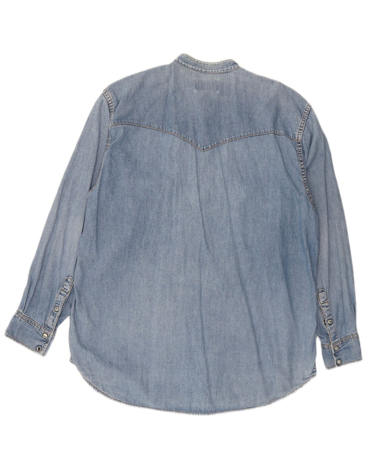 Lee Mens Denim Shirt Large Blue Cotton