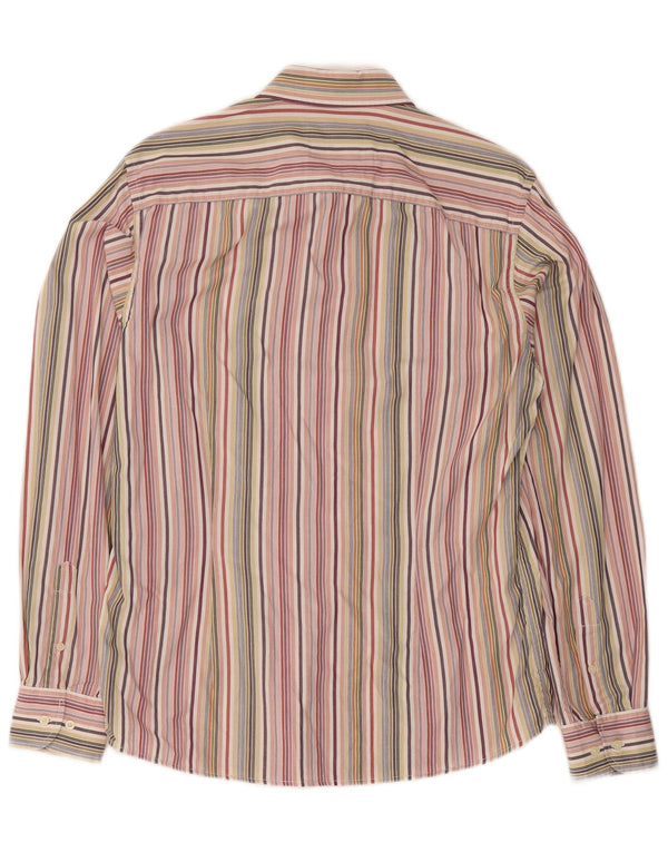 Sergio Tacchini Mens Shirt Large Multicoloured Striped Cotton