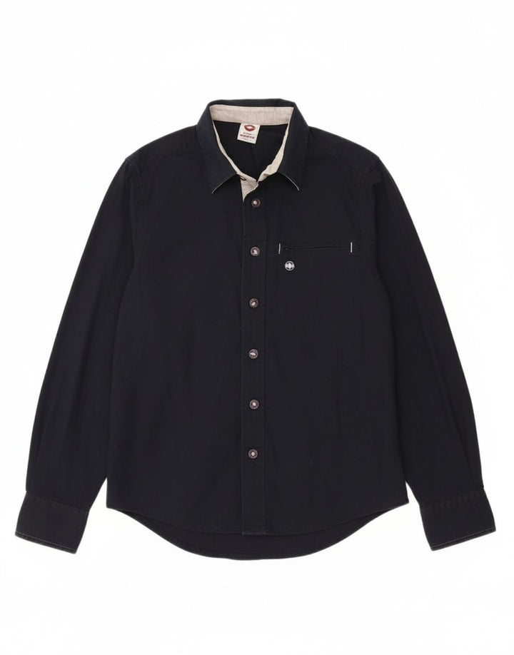 MURPHY & NYE Mens Custom Fit Shirt Small Navy Blue Cotton